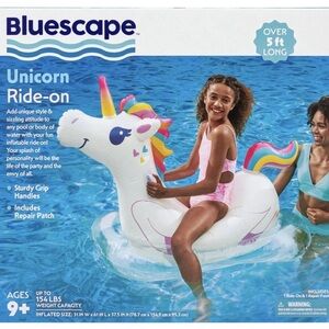 NEW Unicorn Inflatable Pool Float Ride-On Large 61” Sealed